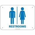 Pig PIG Restrooms Sign 14" x 10" Vinyl 14" L x 10" H SGN2016-10X14-VYL